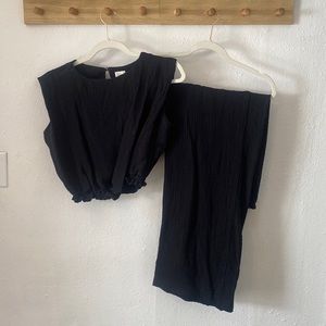 A NEW DAY WIDE LEG PANT AND CROP SET